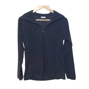 Columbia 1/4 Zip Black Lightweight Fleece Layer Jacket Women’s Size Small